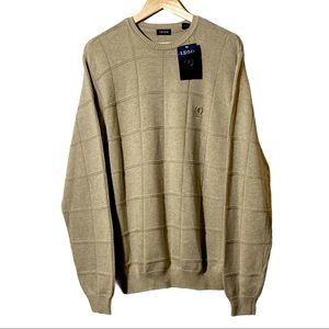 NWT IZOD Quilted Knit Crewneck Sweater